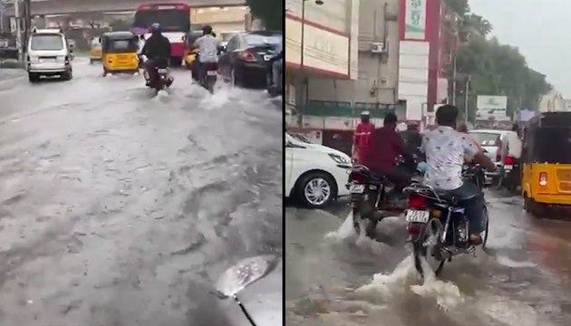Heavy Rain Triggers Waterlogging in Parts of Hyderabad, Telangana