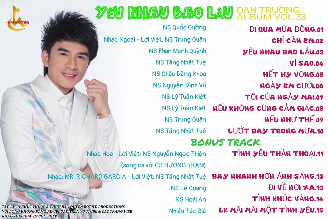 Album CD Đan Trường Vol.33 - Yêu Nhau Bao Lâu (2016)