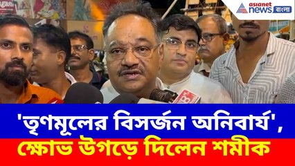 'তৃণমূলের বিসর্জন অনিবার্য', সন্তোষ মিত্র স্কোয়ারের প্রতিমা নিরঞ্জন দিয়ে বললেন Samik Bhattacharya