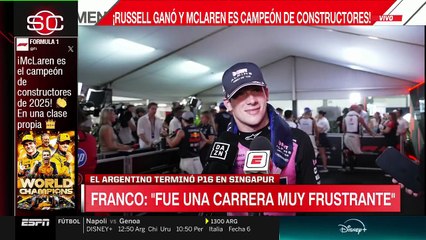 Colapinto comparó su rendimiento con el de la temporada pasada