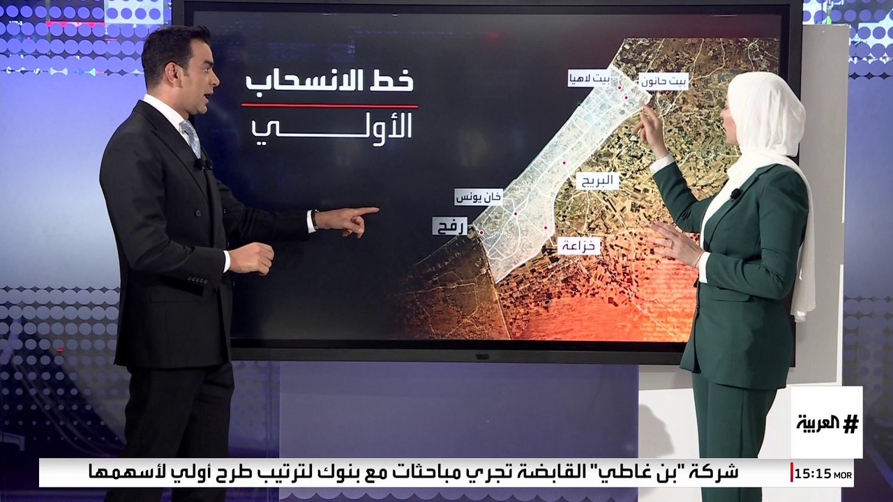 شرح مفصل عبر الخريطة التفاعلية مع الصحفية خولة الخالدي لمسارات الانسحابات الإسرائيلية وفقا لخطة ترمب