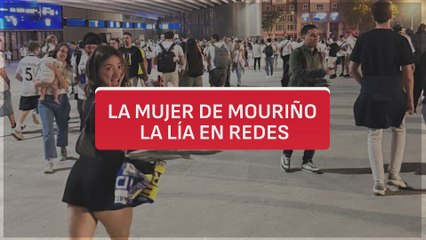 La mujer de Mouriño la lía en redes tras la polémica roja en el Bernabéu