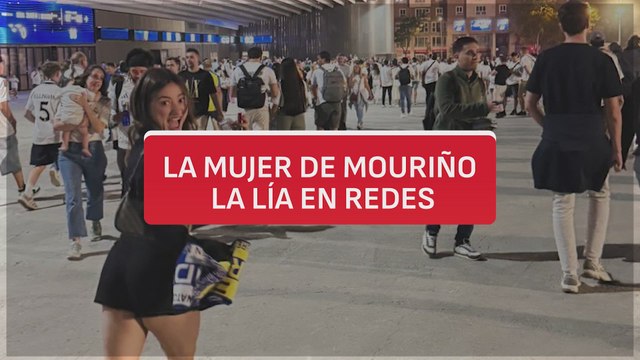La mujer de Mouriño la lía en redes tras la polémica roja en el Bernabéu