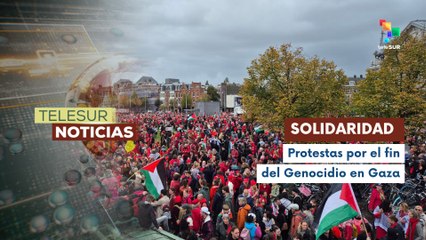 Protestas en Países Bajos para apoyar al pueblo palestino