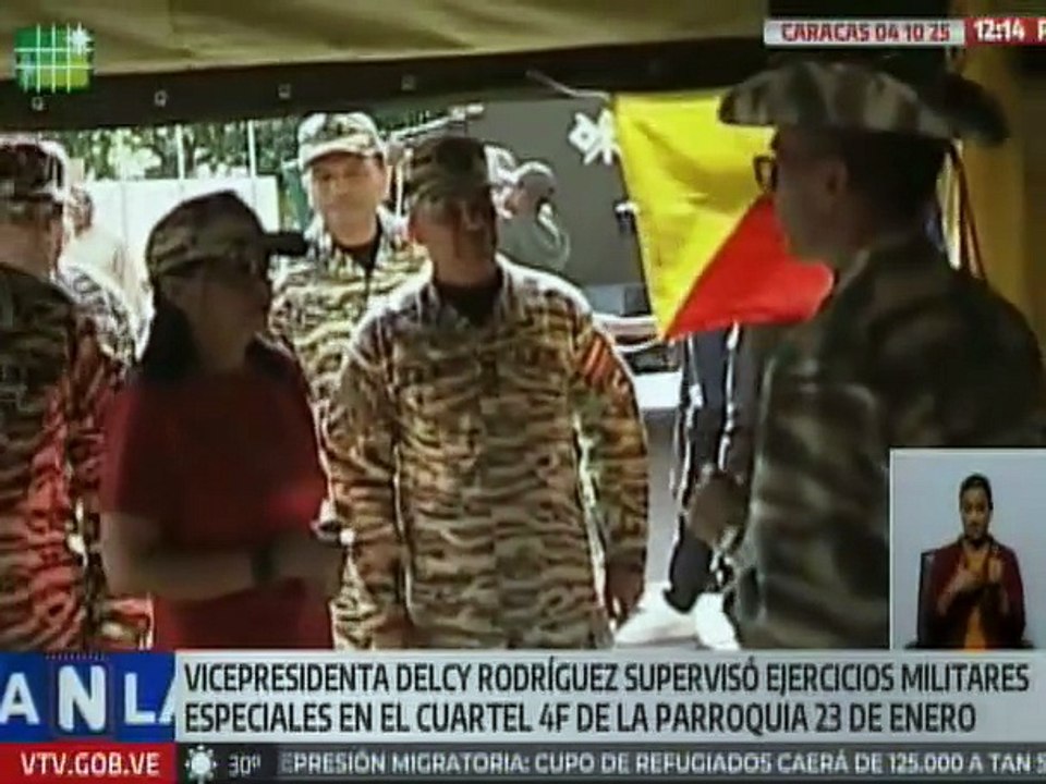 Vpdta. Delcy Rodríguez constató los Ejercicios Militares Especiales en el Cuartel de la Montaña 4F