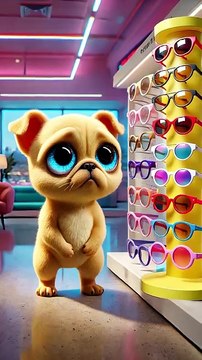 Cute Dog s Shopping Trip for Glasses! 👓🐶 Family Dance Party Ensues! #FrenchBulldog #CuteDog #cute