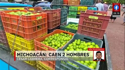 Detienen a dos presuntos extorsionadores de productores de limón en Morelia
