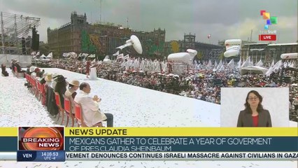 Breaking News | Mexicans gather to celebrate Claudia a year of Pres. Claudia Sheinbaum