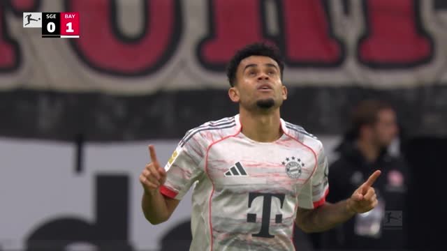 Diaz bags a brace as Bayern ease past Frankfurt
