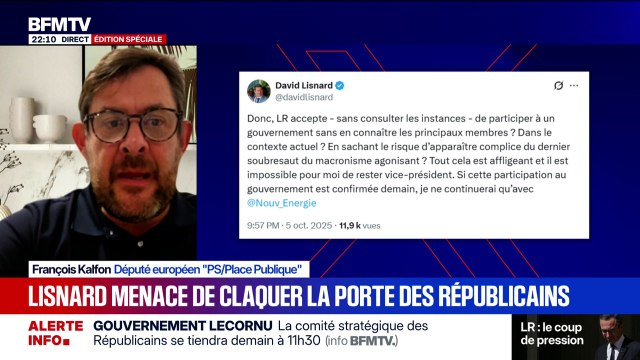 Gouvernement de Sébastien Lecornu: On assiste à un suicide en direct , fustige François Kalfon, député européen (PS/Place Publique)
