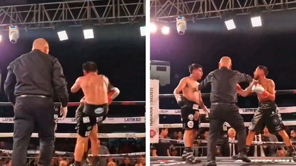 Ángel 'Tashiro' Fierro pierde la cabeza en su regreso al ring y propina tremenda patada a su rival; termina descalificado