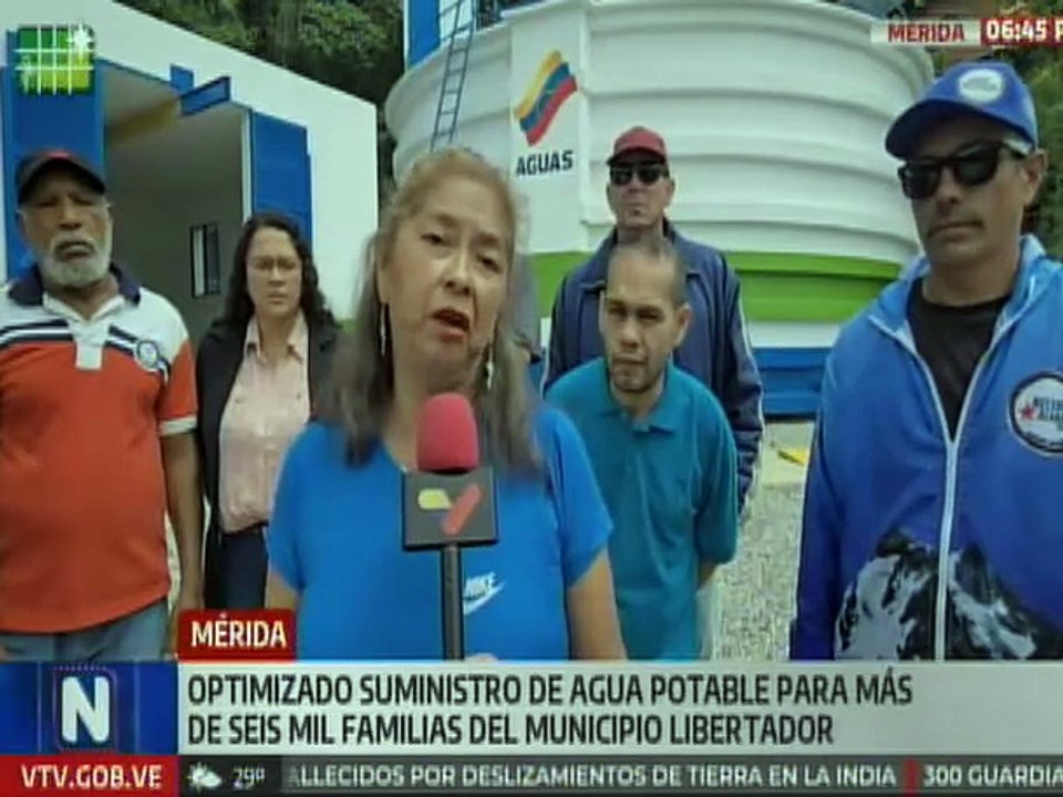 Mérida | Activación del tanque San Pedro beneficia a más de 6 mil familias en la entidad andina