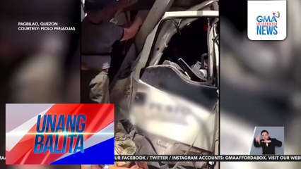 Delivery van, nahulog mula sa tulay; driver, patay, kritikal ang pahinante | Unang Balita