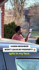 She's trespassing on private property... 😡