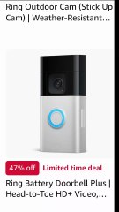 Ring Battery Doorbell Plus | Head-to-Toe HD+ Video, motion detection & alerts, and Two-Way Talk