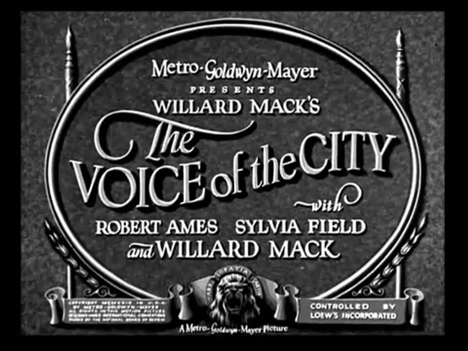 The Voice of the City (MGM, 1929)