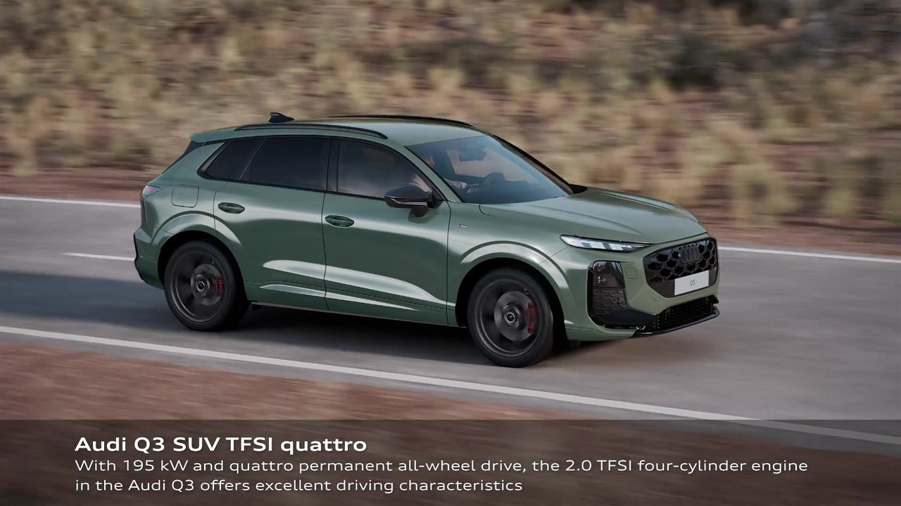 Audi Q3 SUV TFSI quattro – quattro drive and torque distribution – Animation