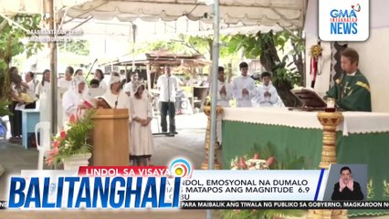 Ilang nakaligtas sa lindol, emosyonal na dumalo sa unang Sunday Mass matapos ang magnitude 6.9 na lindol sa Bogo, Cebu | Balitanghali