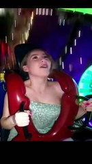 The Girl's Dress Is Out _ Slingshot Ride 😱 #slingshotride #slingshot #girl