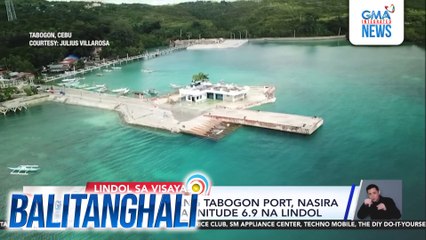 Rampa papuntang Tabogon Port, nasira kasunod ng magnitude 6.9 na lindol | Balitanghali
