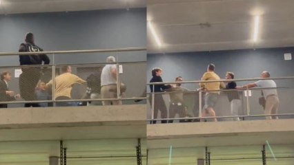 Brutal pelea entre aficionados del Espanyol y del Betis en el palco del RCDE Stadium