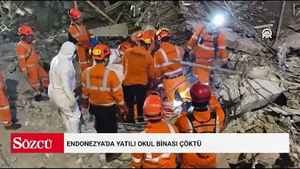 Endonezya'da yatılı okul binası çöktü: 54 öğrenci öldü