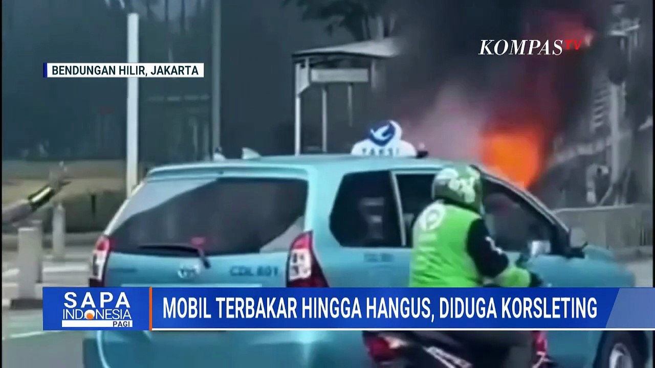 Mobil SUV Terbakar di Tanah Abang, 2 Penumpang Selamat Sebelum Api Membesar
