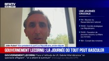 "Le nom de Bruno Le Maire n'a pas été évoqué" lors de la réunion entre Bruno Retailleau et Sébastien Lecornu, explique Julien Aubert
