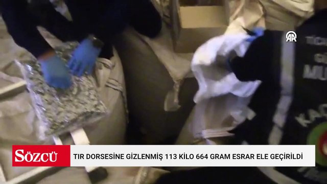 Kapıkule'de tır dorsesine gizlenmiş 113 kilo 664 gram esrar ele geçirildi