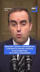 Sébastien Lecornu démissionne et devient le Premier ministre le plus éphémère de la Vème République