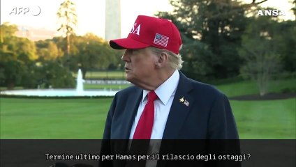 Trump sui colloqui per la pace a Gaza: "Penso che andra' tutto molto velocemente"