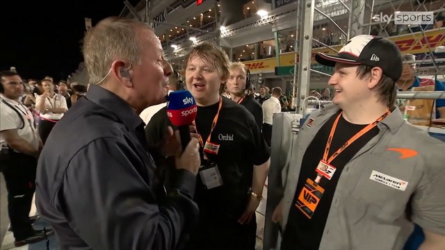 Lewis Capaldi's awkward Martin Brundle grid walk moment at Singapore Grand Prix