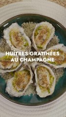 Huîtres gratinées au champagne