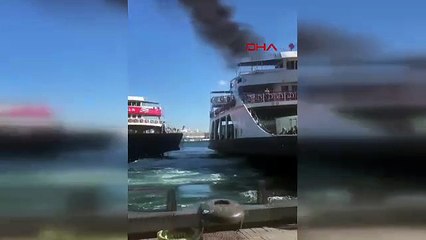İstanbul'da korku dolu anlar: Feribot, vapura ve iskeleye çarptı