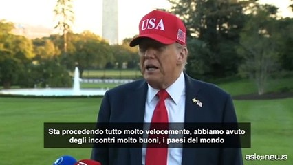 Colloqui per la pace a Gaza, Trump: credo che andrà tutto velocemente