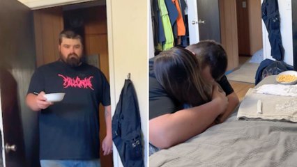 Husband Falls To Knees When Wife Reveals Rainbow Pregnancy | Happily TV