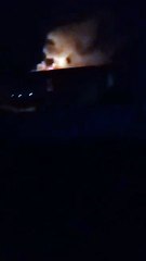 Moment firework explodes as blaze rips through Doncaster flat