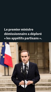 Ce qu'il faut retenir du discours du premier ministre démissionnaire, Sébastien Lecornu