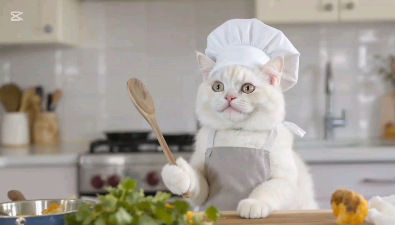Chef Cat's Newest Yummy Recipe, Lets Check It Out! | Cat Cooking Food | Cute And Funny Cat | Cake