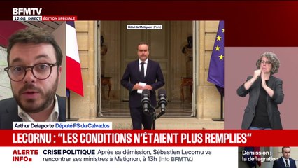 Arthur Delaporte (PS) se dit davantage favorable à la nomination d'un Premier ministre de gauche qu'à une dissolution de l'Assemblée