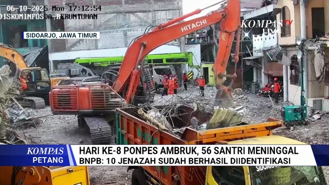 UPDATE! Evakuasi Ponpes Ambruk di Sidoarjo: 56 Orang Meninggal, 7 Santri Masih Dicari |KOMPAS PETANG
