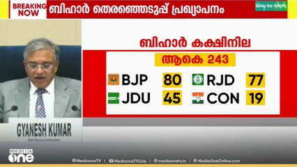 ബീഹാർ തെരഞ്ഞെടുപ്പ് പ്രഖ്യാപനം; മുഖ്യ തെര. ഓഫീസർ മാധ്യമങ്ങളെ കാണുന്നു