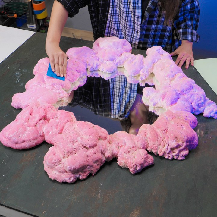 Creating a Stylish Mirror Frame with Foam and Plaster