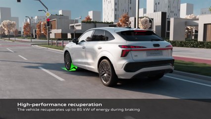 Audi Q3 Sportback e-hybrid 200kW – HV battery and DC charging technology – Animation