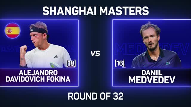 Medvedev beats Davidovich Fokina to reach Shanghai last-16