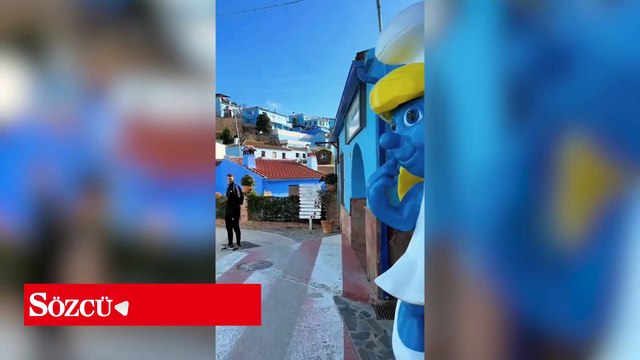 Bu köydeki evlerin hepsi mavi... Her şey 2011 yılında başladı ve bugün milyonlarca turist akın ediyor