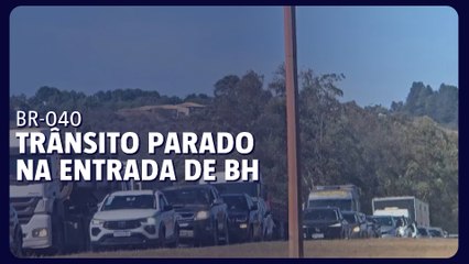 Lentidão na BR-040, sentido BH, na altura do Jardim Canadá