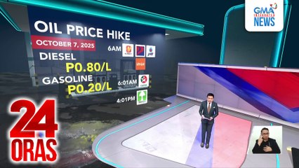 Oil price hike, ipapatupad ng ilang kumpanya ng langis bukas (Oct. 7, 2025) | 24 Oras