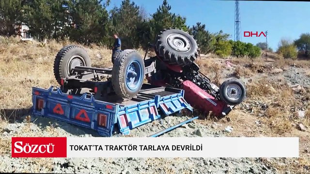 Tokat’ta traktör tarlaya devrildi: 2 ağır yaralı