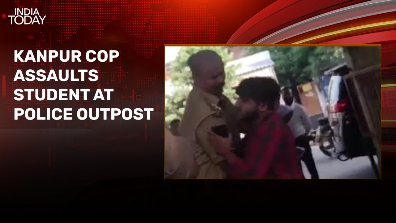Video: UP cop slaps, kicks student in Kanpur